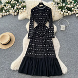 Fongt Belt Dress 2025 Summer To Collect Thin Temperament French Retro Short-Sleeved Print Dress