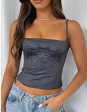 Fongt New Women's Slings With Short Blouse Wide Neck-Neck Sexy Vest