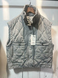 Fongt And Winter New Women's Clothing Collar Casual Sleeveless Gray Cotton Vest Vest Vest Coat