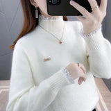Fongt Gentle Wind Loose Soft Milk Powder Folded Chic Small White Shirt Women's Spring Casual Top