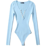 Fongt Style Trend Long-Sleeved V-Neck Buckle-Coat Shirt Bottoming Women's Solid-Colored Clothes Based On