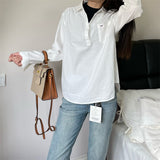 Fongt New French High-End White Shirt Early Spring Women's Loose Shirt Temperament Long-Sleeved Top