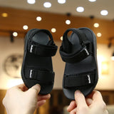 New Canvas Sandals Boys Girls Sandals Solid Color Soft Soled Anti-Slip Children Kids Shoes Summer Beach
