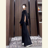 Fongt Able Temperament Of Salt Feeling Fried Street Lively Age Reduction Chiffon Broad Leg Pants Two Sets Of Women's Summer