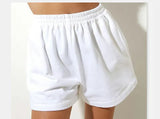 Fongt Summer Women's Tight Waist Loose Broad Legs Solid Color Leisure Sports Shorts