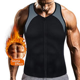 Men Zipper Nepprene Sauna Vest Sauna Suit Men Corset Body Shaper Belly Fat Steampunk Slimming Reducer Latex