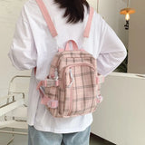 Women Plaid Sweet Kawaii Small Students Schoolbag Preppy Fashion Womens Korean Style Backpack 2020 Travel Shoulder