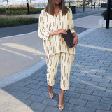 Piece Sets ZANZEA Fashion Polka Dot Printed Pant Sets Women Summer Matching Sets Casual Urban Tracksuits Trouser Suits