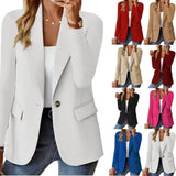 Fongt Explosion Autumn Long Sleeve Solid Color Cardigan Small Suitcase Woman