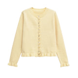 Fongt Women's Autumn And Winter New Laminated Wooden Ear Knitted Shirt Jacket