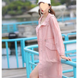 Female 2024 New Coat Long Ultraviolet Breathable Korean Large Size Sun Clothing Summer Thin-Outfit