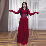 Fongt 2025 New Women's V-Neck Fashion Waist Seal To Open Fork Dress