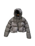Hooded Short Down Jacket Female 2024 Winter Fashion Loose Small Man Thick White Duck Down Bread Coat Tide-Outfit