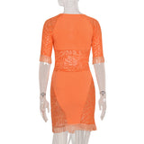 Women Sexy Tassel Lace Mini Dress Hollow Out Mesh Bodycon Dresses 2021 Summer Night Club Party Flocking Fairy Core Fall