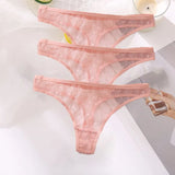 G-String Sexy Mesh Transparent Lace Panties Women Underwear Pantys Low-Waist Female Underpants Perspective Briefs