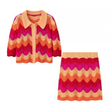 Fongt Homemade New Women's Classic Oceanic Knitted Jersey Skirt