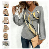 Fongt Explosion Top-Print T-Shirt Bottom Knitted Long-Sleeved Long-Sleeved T-Shirt