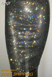 Women Solid Empire Hollow Out Slim Above Knee Skirts Shiny Rhinestone Fishnet Grid See Through Bodycon Package Hip Mini