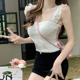 Neck Sleeveless Camisole Temperament FashionKorean Version Women's Top-Outfit