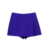 Solid High Waist Skort-Outfit