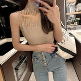Temperament Vest Women's Summer New Jacket Wears Short Sexy Hot Girls Sleeveless Top Pure