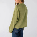 Fongt 2025 Fashion New Retro Sweater Casual Collar Loose Knitted Sweater
