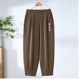Fongt Mother Pants Summer Thin Eight-Point Pants High Waist Straight Middle-Grade Women's Trousers Loose Leisure