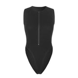 Fongt Cool And Refreshing Sexy Sleeveless Sleeveless Onesie Women's Fashion Pure Color Versatile Bodice