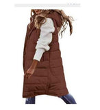 Fongt New Fashion Casual Solid-Colored Hooded In Sleeveless Sleeveless