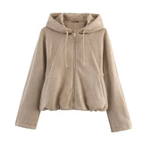 Fongt Women's 2025 Explosion ZA Loose-Fitting Velvet Effect Jacket Jacket