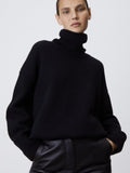 Fongt Multi-Color High-Necked Solid-Color Sweater Women Loose Collar Collar Collar Women's Clothing 66