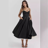 Fongt New Summer Senior Sense Princess Dress French Mesh Swing Double Sling Dress Woman