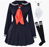 Performance Suit Mariner Suit Female Long-Sleeved College Class Uniform 100-Fold Skirt Soft Sister Suit Two Sets Of JK