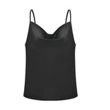 Fongt Summer Women's Solid Color Sling Small Vest Bottom Silk Chiffon Top-Outfit