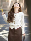 Fongt French Small Fragrant Retro Temperament Knitted Knitted Sweater Jacket In Autumn And Winter Sweater Jacket In The Autumn Of 2025