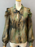 Fongt Ancient Port Style Design Sense Niche Shirt Women Autumn New French Temperament Age Reduction Lantern Sleeve Chic