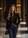 Fongt Female Decoration Suit Autumn Dress Fashion Collar Temperament Retro Coat Woman