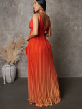 Fongt Summer Slings With Bare Back Sexy Strap Gradient Dress Dress Dress Dress