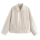 Fongt Women's 2025 Explosion Vintage Fashion Casual Long Sleeve Jacket Jacket