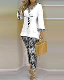 Fongt Women's Clothing 2023 Spring New V-Neck Long-Sleeved Fashion Suit