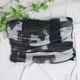 Fongt Cool Hottie Ultra-Short Umbilical Wrap Chest Sleeveless Coat Yarn Folding Tie Dye Chest Tight Waistcoat 8852