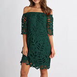 Fongt And Summer 2025 New Color Lace Lace Mid-Sleeve Commuting Dress With Braided Short