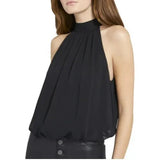 Fongt New Design Sleeveless Chiffon Beauty Shoulder French Hanging Neck Vest Women's Top