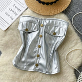 Fongt Fashion V-Neck Folded Collared Collared Collared Long-Sleeved Sleeve Cover Female Chic Short-Term Navel Blouse