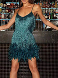 Feather Spaghetti Strap