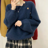 Fongt Spring And Autumn 2025 New High-End Sensation Lazy Autumn Winter Jacket Milk Wears A Warm Soft Wid Sweater