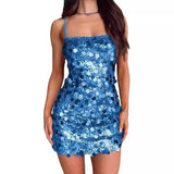 Fongt Women's Glide Sling Dress Party Party Prom Babes Show Back Short Bag Hip