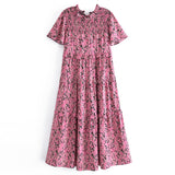 Fongt Women's New Cotton-Print T-Shirt With Loose Cake Dress 8744