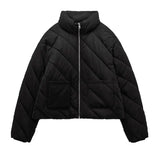 Fongt And Winter New Twill Quilt Cotton Jacket Jacket With Long Sleeves To Keep Warm