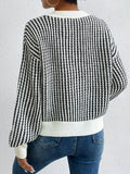 Fongt And Autumn Threaded Round-Neck Sweater Women's Jasmine Vertical Casual Knitting Top